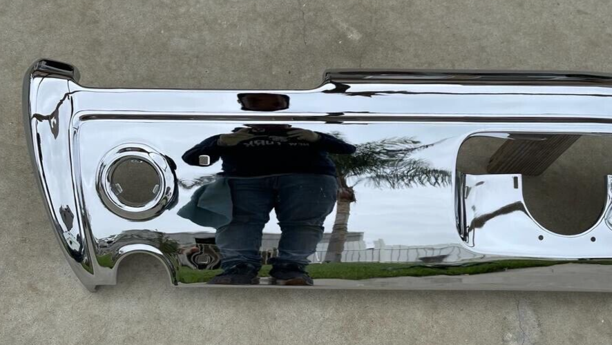 S OLDSMOBILE CUTLASS 442 NEW TRIPLE PLATED CHROME REAR BACK BUMPER 1968 ...