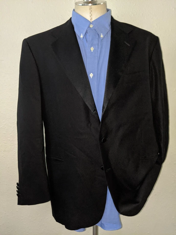 46R HOLLAND & SHERRY Dinner Evening Cocktail Diamond Texture Blazer Jacket 56 EU - Image 3 of 4