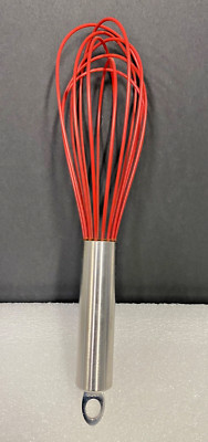Cuisipro Stainless Steel Handle & Red Silicone Coated 11 Inch Egg Whisk
