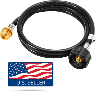 5FT Propane Hose Adapter 1lb to 20lb Tank Converts for Coleman Camp Stove Grill