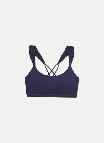 Bandier Something Navy NAVY/RAINBOW STITCH Women's Ruffle Bra 2XL - Bild 3 von 3