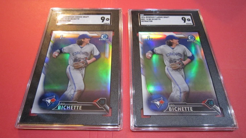 Bo Bichette  Refractor 2016 Bowman Draft Chrome Refractor 1st Rookie 2 Card Lot - Image 3 of 4