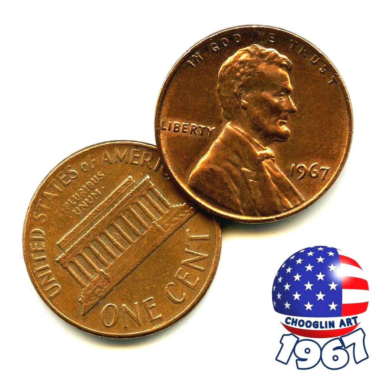 A USA 1967 ONE CENT 1¢ coin, 59 Years Old! | eBay UK