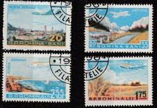 Romania 1956 Aircraft Over Landscapes Airmail J19