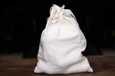 8"x10" Cotton Double Drawstring Muslin Bags (Natural Color)