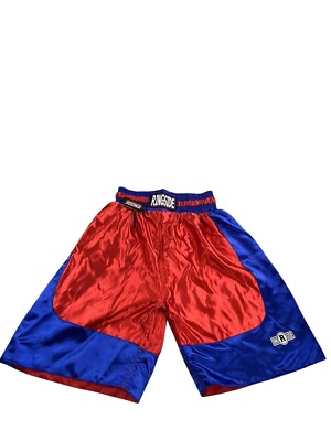 Ringside Mens m Satin Boxing Shorts Red Blue White Sport - Main Image