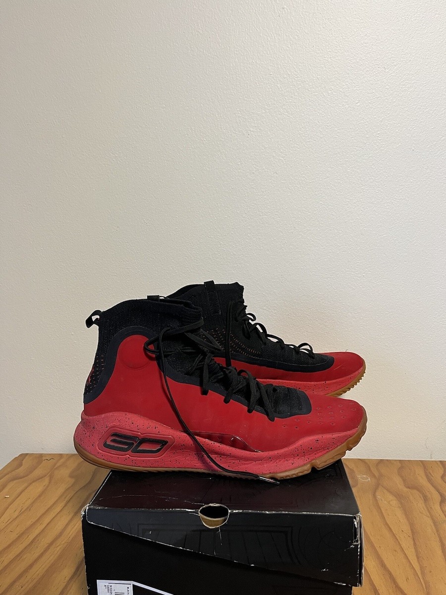under armour curry 4 red black gum