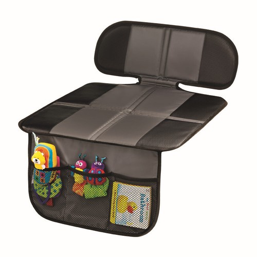 L&P Kindersitzunterlage Auto - Sitzschutz Mit Taschen Schwarz/Rot