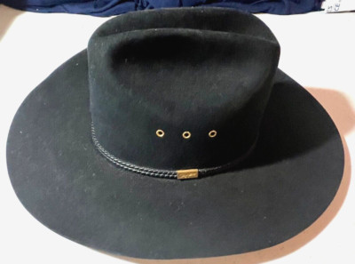 RESISTOL George STRAIGHT 4x Beaver FELT Cowboy HAT Size 7~Black