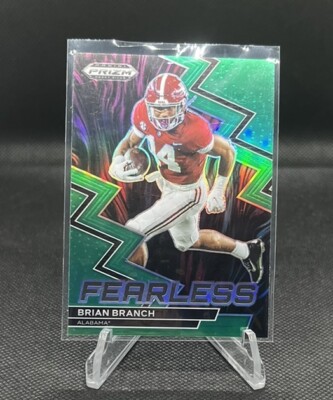 2023 Panini Prizm Draft Picks Brian Branch #F-6 Fearless Green Prizm