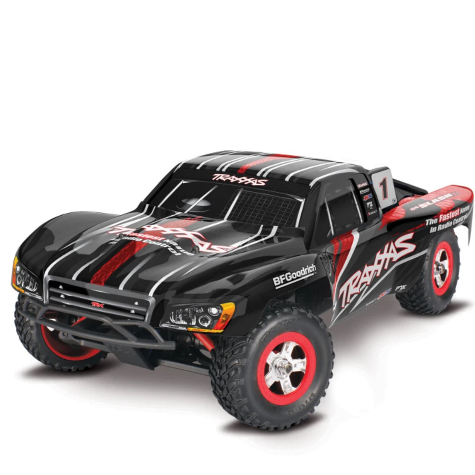 Traxxas TRX70054-8BLK Slash 1/16 4WD 4x4 Nero Rtr USB Caricatore 1200 MAH Akku - Immagine 2 di 4