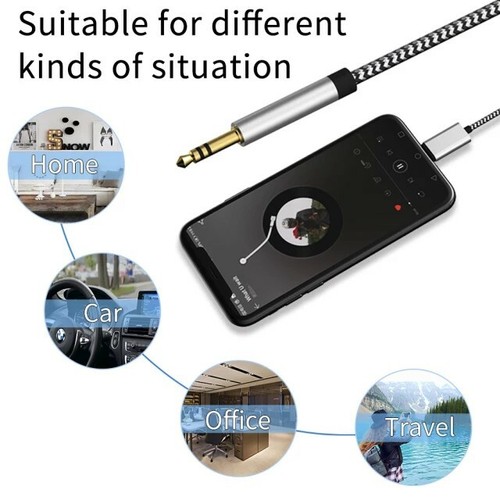 1m/2m Jack AUX Adapter Cable for iPhone to Car Audio For iPhone7 8 X 11