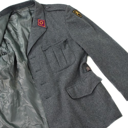Genuine Swiss army wool jacket Switzerland military issue surplus uniform grey - Picture 6 of 11