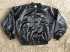 Vintage UAW United Auto Workers Black Satin Bomber Jacket Men’s XL Made USA 🇺🇸