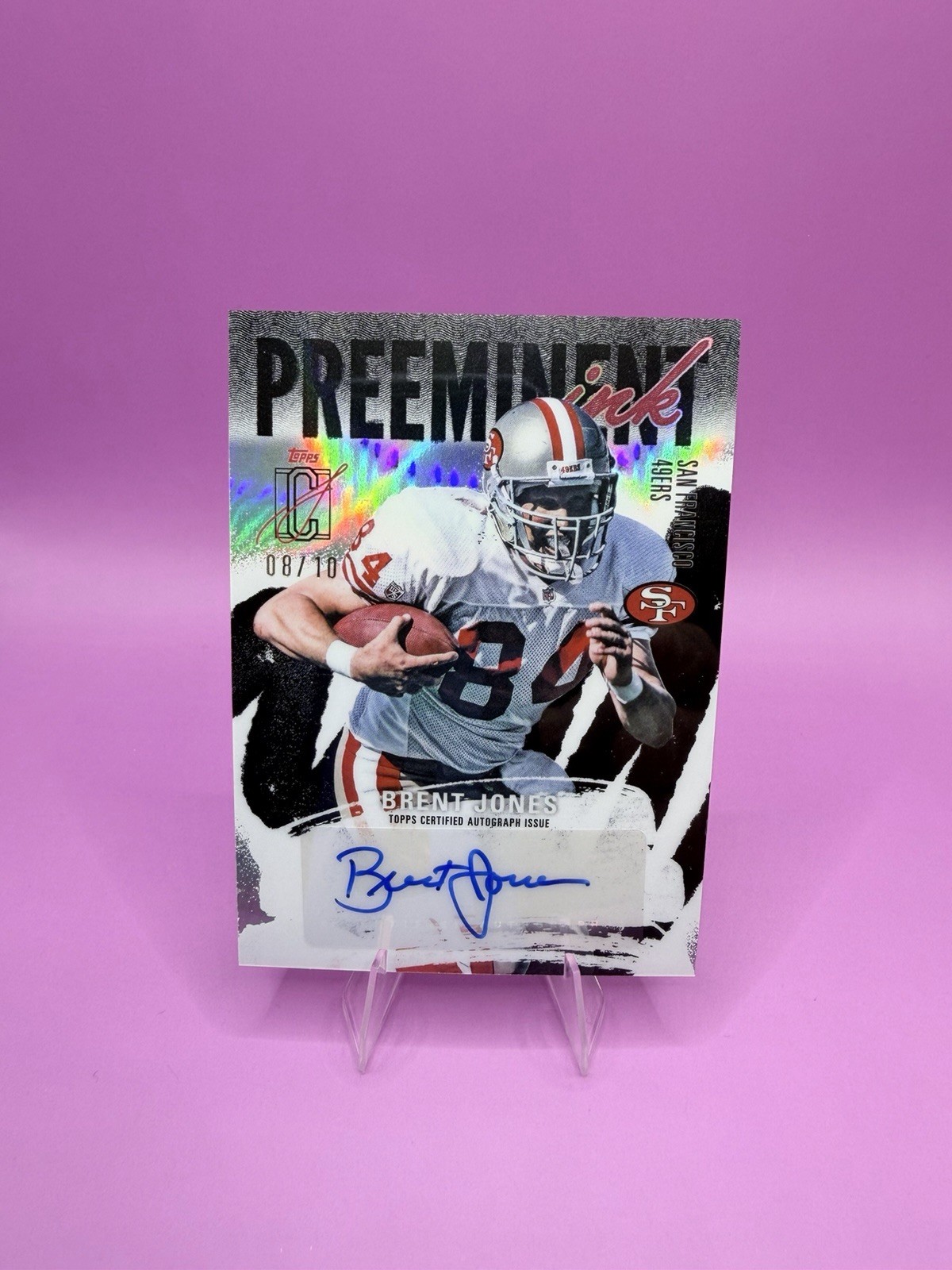 Topps 2025 Signature Class Preeminent Ink Brent Jones Auto /10 PI-BJ