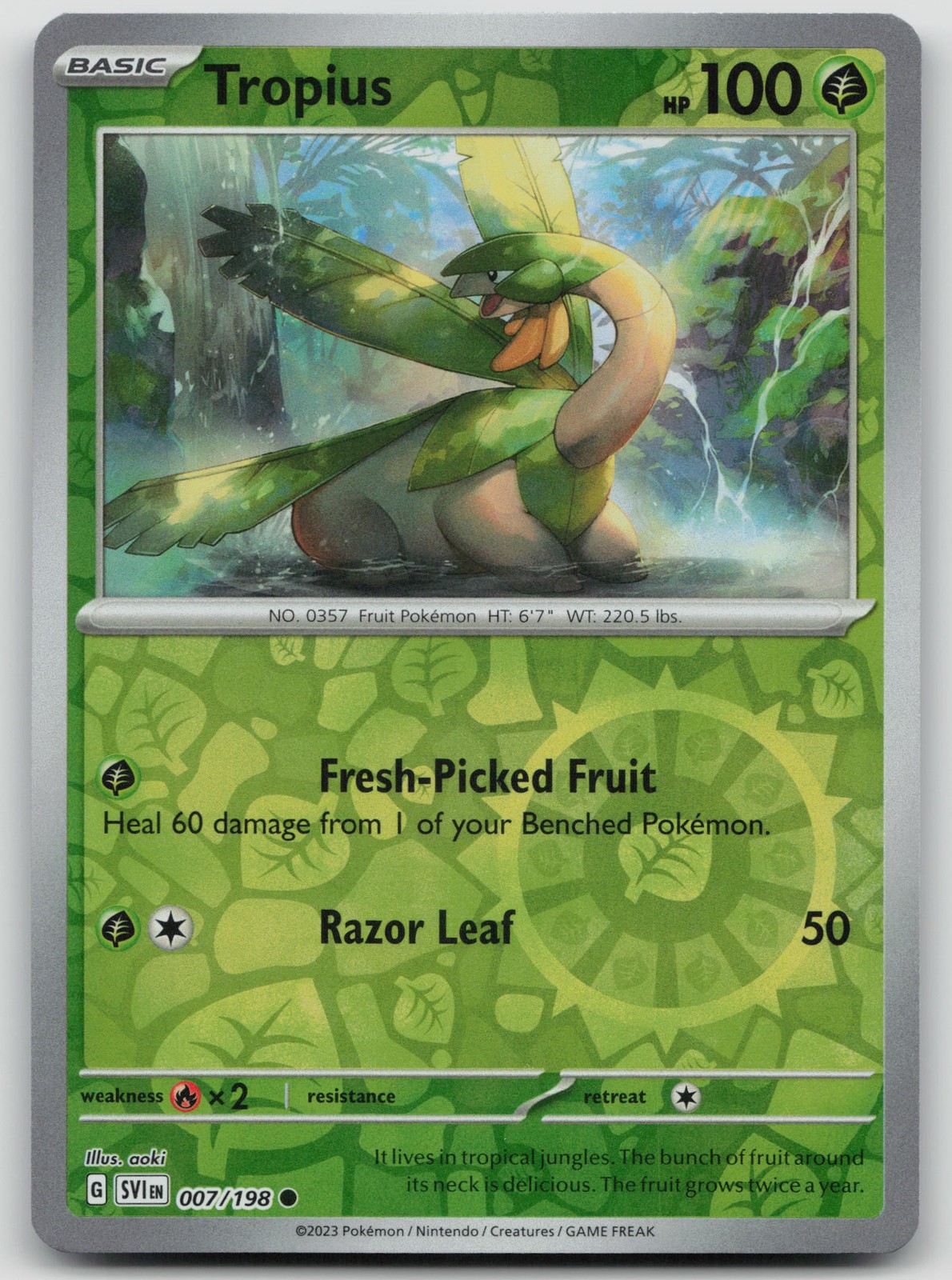 Tropius - Reverse Holofoil - [SVI - 007/198] - NM