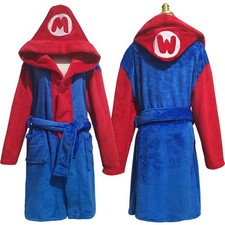 Peignoir Super Mario Peignoir Déguisement Adulte Enfant Cosplay Confortable Doux