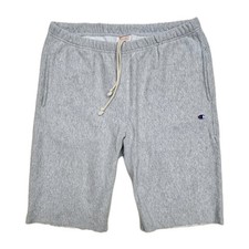 Champion Reverse Weave Classic Grey Cut Off Fleece Sweat Shorts - Size XXL