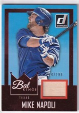 MIKE NAPOLI /199 GAME USED BASEBALL BAT RED SOX 2016 16 PANINI DONRUSS KINGS