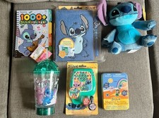 Disney Stitch Bundle: 1000 Sticker Book, Plush, Journal  Stationery Set