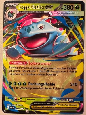 Pokémon Mega Bisaflor ex Mega Evolution 3 Deutsch  NM Double Rare