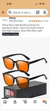 Okany Blue Light Blocking Glasses Gaming Computer Glasses 2 Pair Item 1226