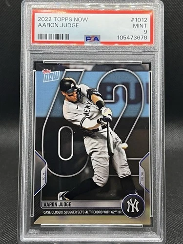 Aaron Judge 2022 Topps Now #1012 Home Run Record PSA 9