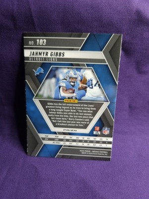 2025 Panini Mosaic - Rookies Jahmyr Gibbs #103 Silver Prizm -Lions
