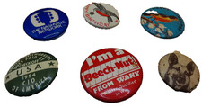 Lote de 6 prendedores de colección Beech Nut WAKY Louisville Rin Tin Birds Nashville Network