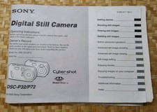 Sony DSC-V1 Digital Still Camera Instruction Manual Original VINTAGE Paper