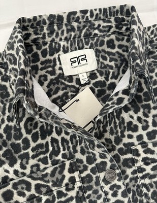 ROBERT RODRIGUEZ  SIMONE  OVERSIZED BUTTON DOWN SHIRT, LEOPARD, SIZE S,  NWT