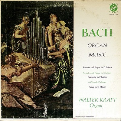 Johann Sebastian Bach, Walter Kraft, Organ Music, (LP), NM or M-, 3771338514
