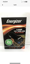 Image of ENERGIZER TWIN USB IN CAR VAN CHARGER 12V ADAPTOR 2.4A ADAPTER - 50522