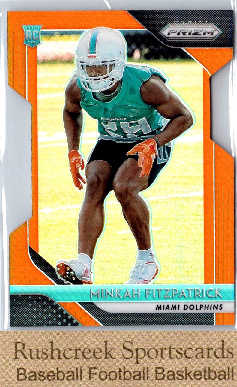 Minkah Fitzpatrick Panini Prizm #243 Orange Prizm Die-Cut