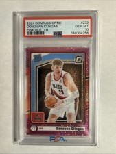 2024 Donruss Optic 272 Donovan Clingan Pink Glitter RC 269/275 PSA 10 POP 2