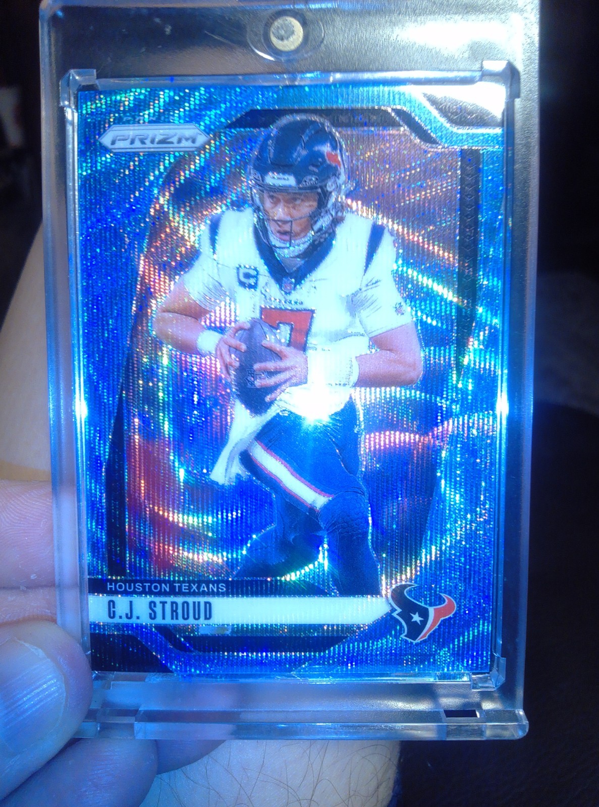 2024 PRIZM C.J. STROUD LIGHT BLUE WAVE PRIZM /230 #111 HOUSTON TEXANS