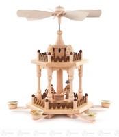 Pyramide Mit Christi Geburt, FüR Kerzen D=14Mm Bxhxt 28 Cmx31 Cmx28 Cm Neu