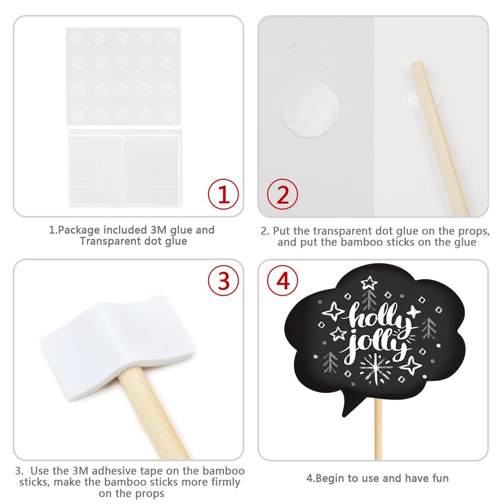 Large Blank Photo Booth Props Signs, 11pcs Large Writable Chalkboard Photo