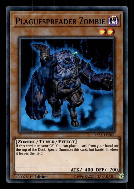 Plaguespreader Zombie DASA-EN041 Super Rare Dark Saviors Yu-Gi-Oh