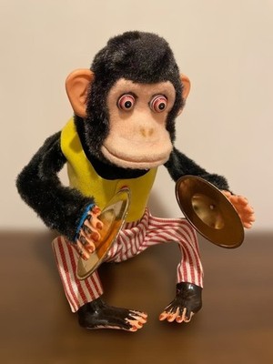 Daishin C.K. Musical Jolly Schimpanse Vintage Becken Affe Batterie Blechspiel...
