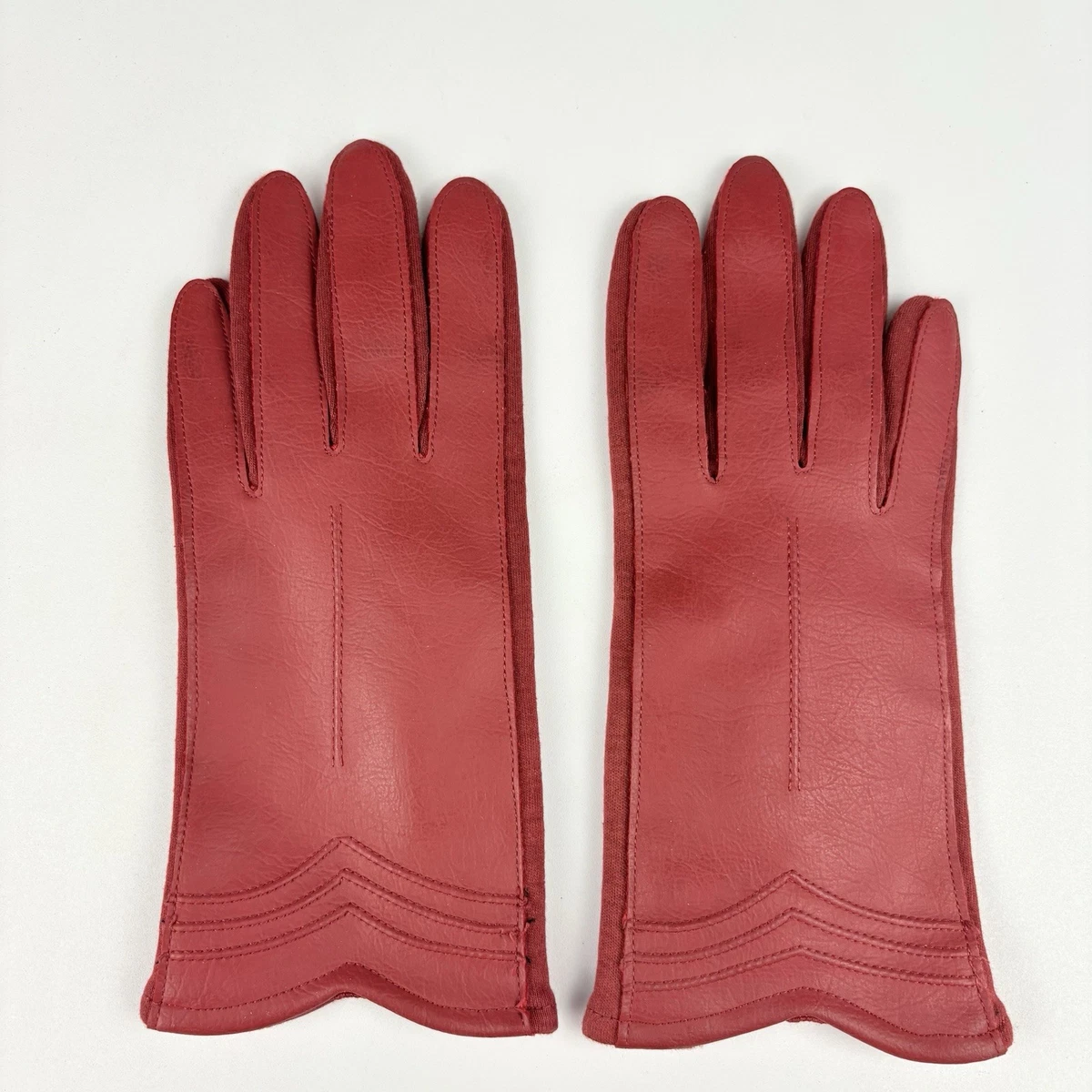 Red Leather Vintage Gloves for sale | eBay