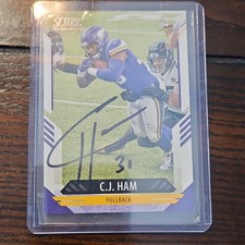 Panini 2021 Score Autographed C.J. Ham #153 Minnesota Vikings NFL Football Card