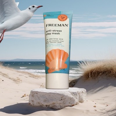 Freeman Anti Stress Clay Mask for Irritated Skin Dead Sea Minerals Lavender 3 Oz