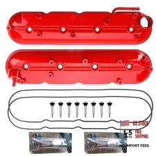 Valve Cover Set Left Right Compatible with Silverado Sierra Express Red