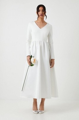Coast Hemdblusenkleid Midikleid UK12 in weiß UVP 129£