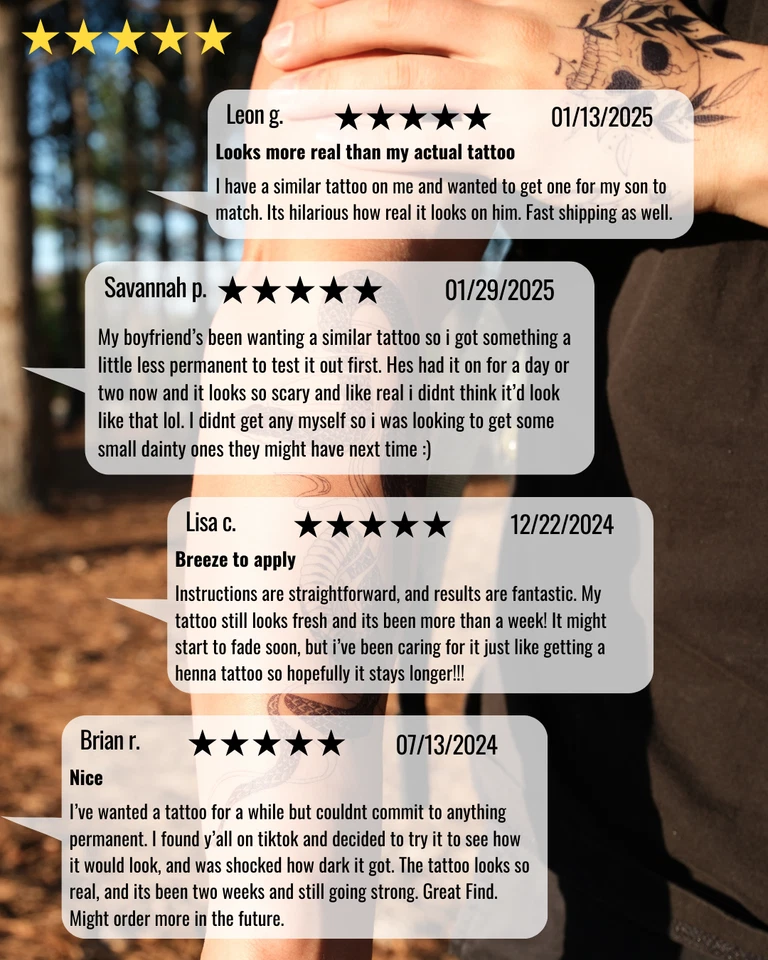 Tatuaje temporal SteezyInk Libélula Danza dura hasta 2 semanas 3 x 6 pulgadas Foto 4 de 4