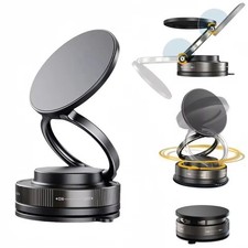 Vacuum Magnetic Phone Holder for Car   Zinc Alloy Suction Car Mount, Adjustable