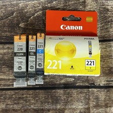 Canon Pixma PGI-220 PGBK CLI-221 BK C Y INK CARTRIDGE SET OEM Bundle