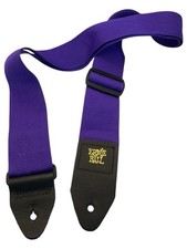 Ernie Ball Guitar Strap Poly Pro Leather Tab Purple One Size Adjustable
