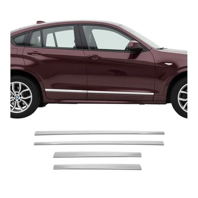 Garniture baguette de porte latérale pour BMW X4 F26 2014-2018 inox Chromé 4pcs - Photo 1/4